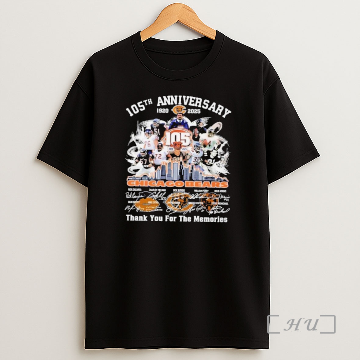 Officials Chicago Bears 105th Anniversary 1920 2025 Thank You For The Memories Signatures Premium Shirt Sweatshirt Tee