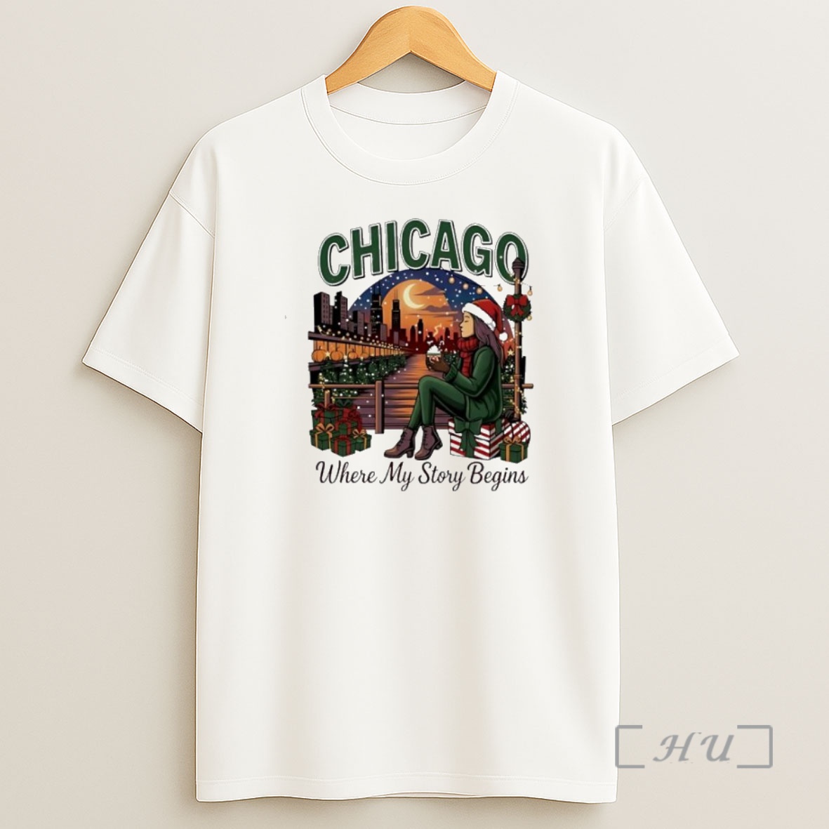 Officials Chicago Christmas Where My Story Begins Premium Shirt Sweatshirt Tee
