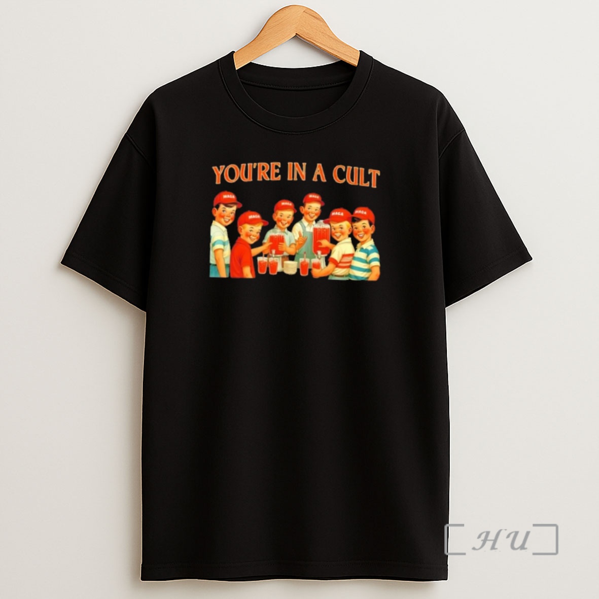 Officials Children Wearing Maga Red Hat Youre In A Cult Premium Shirt Sweatshirt Tee