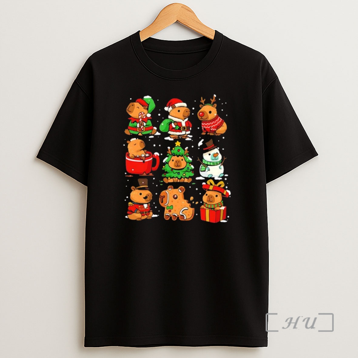 Officials Christmas Capybaras 2025 Cute Style Black Premium Shirt Sweatshirt Tee