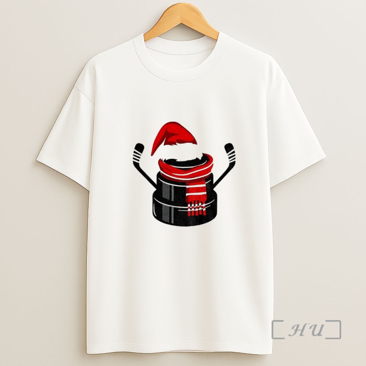 Officials Christmas Hockey Puck Santa Hat Merry Christmas Premium Shirt Sweatshirt Tee