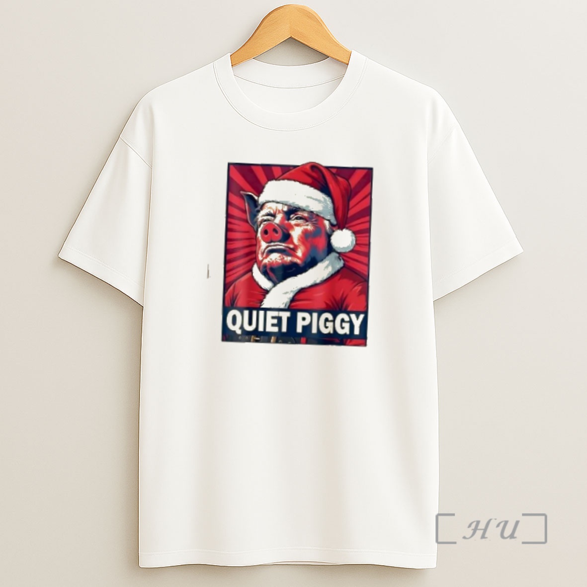 Officials Christmas Quiet Piggy Trump Santa Hat Premium Shirt Sweatshirt Tee