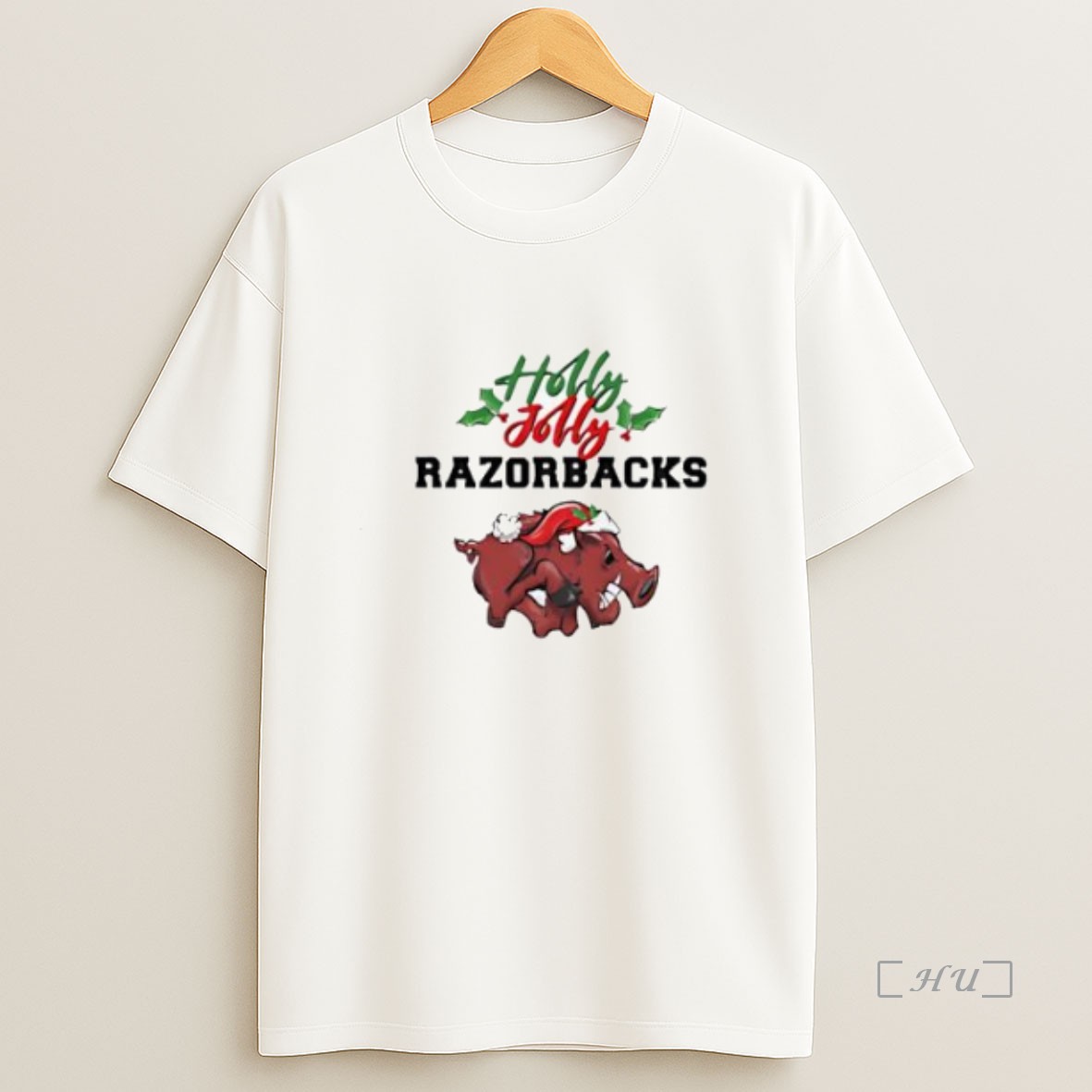 Officials Christmas Santa Holly Jolly Arkansas Razorbacks Football Premium Shirt Sweatshirt Tee