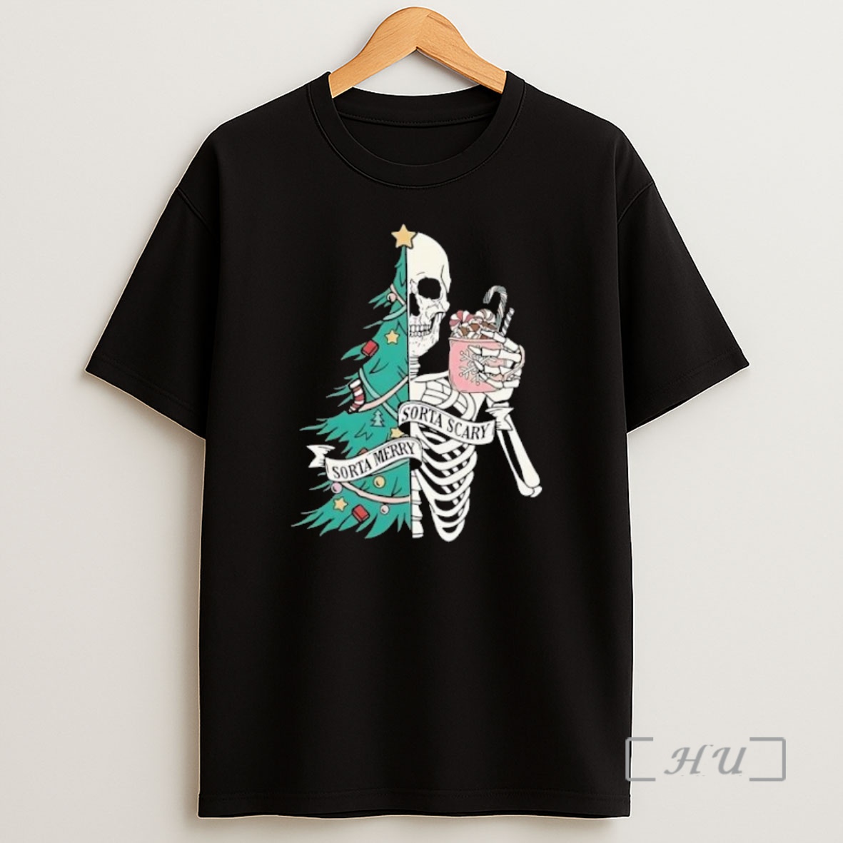 Officials Christmas Sorta Merry Sorta Scary Skeleton Xmas Premium Shirt Sweatshirt Tee