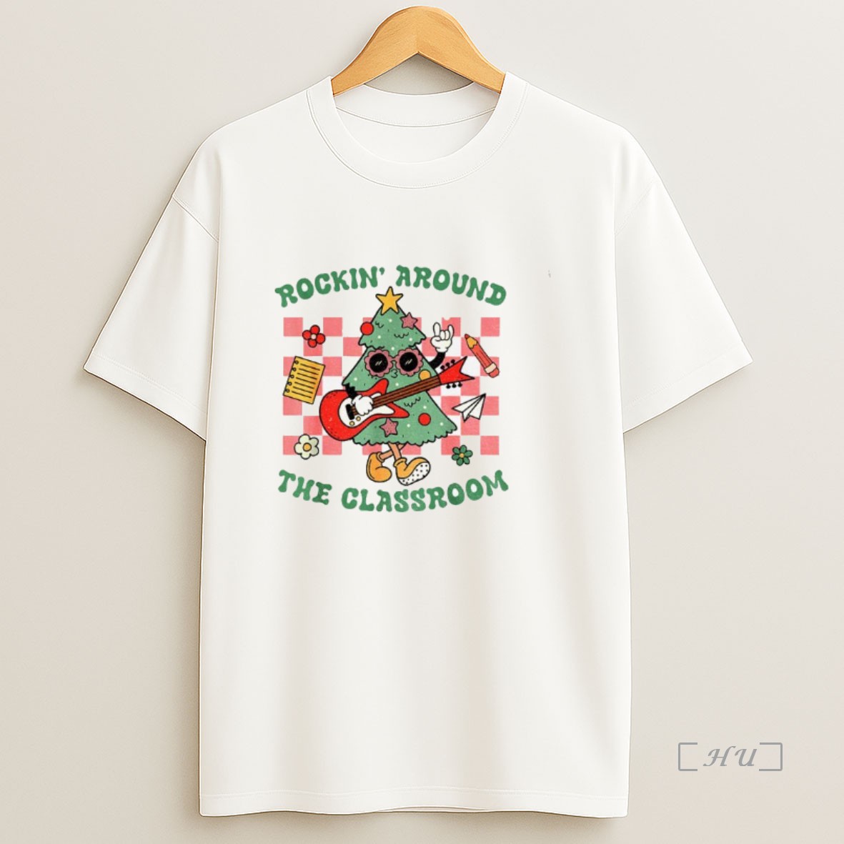Officials Christmas Teacher Rockin Around The Classroom Premium Shirt Sweatshirt Tee