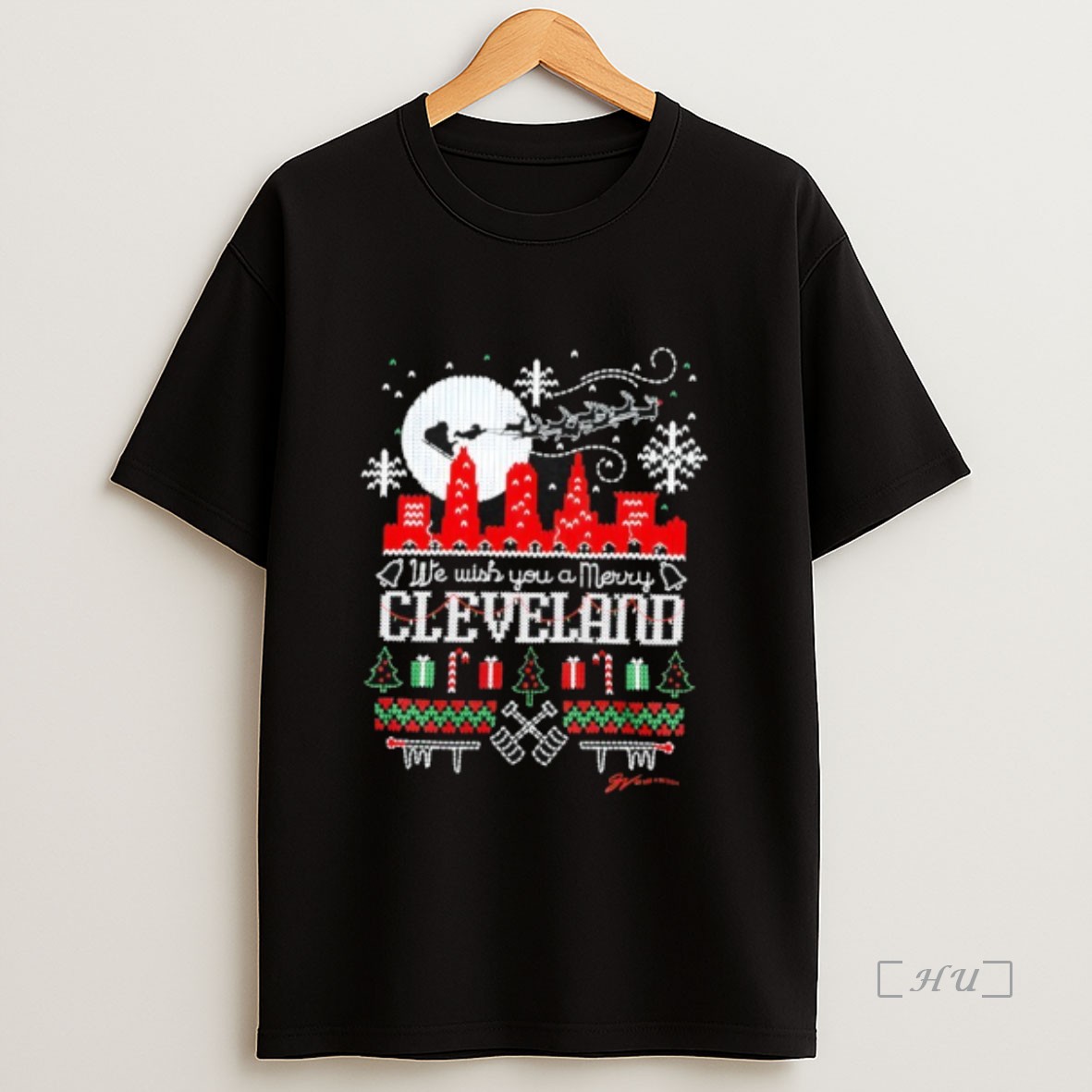 Officials Christmas We Wish You A Merry Cleveland Premium Shirt Sweatshirt Tee