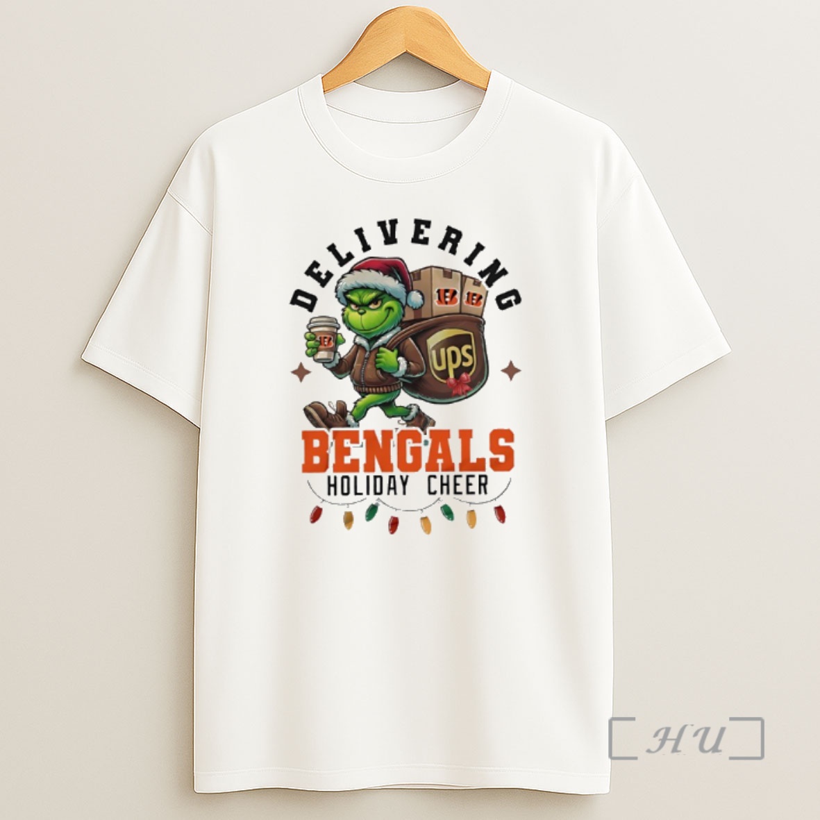 Officials Cincinnati Bengals Grinch Delivering Ups Holiday Cheer Christmas Premium Shirt Sweatshirt Tee
