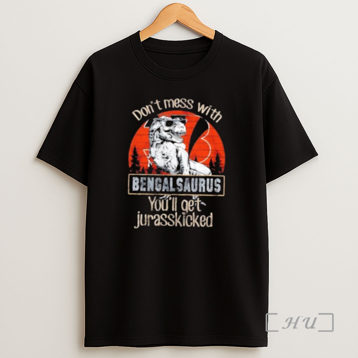 Officials Cincinnati Bengals Dont Mess With Bengalsaurus Youll Get Jurasskicked Premium Shirt Sweatshirt Tee
