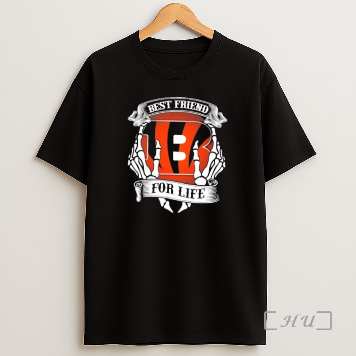 Officials Cincinnati Bengals Football Best Friend For Life Hands Bones Premium Shirt Sweatshirt Tee