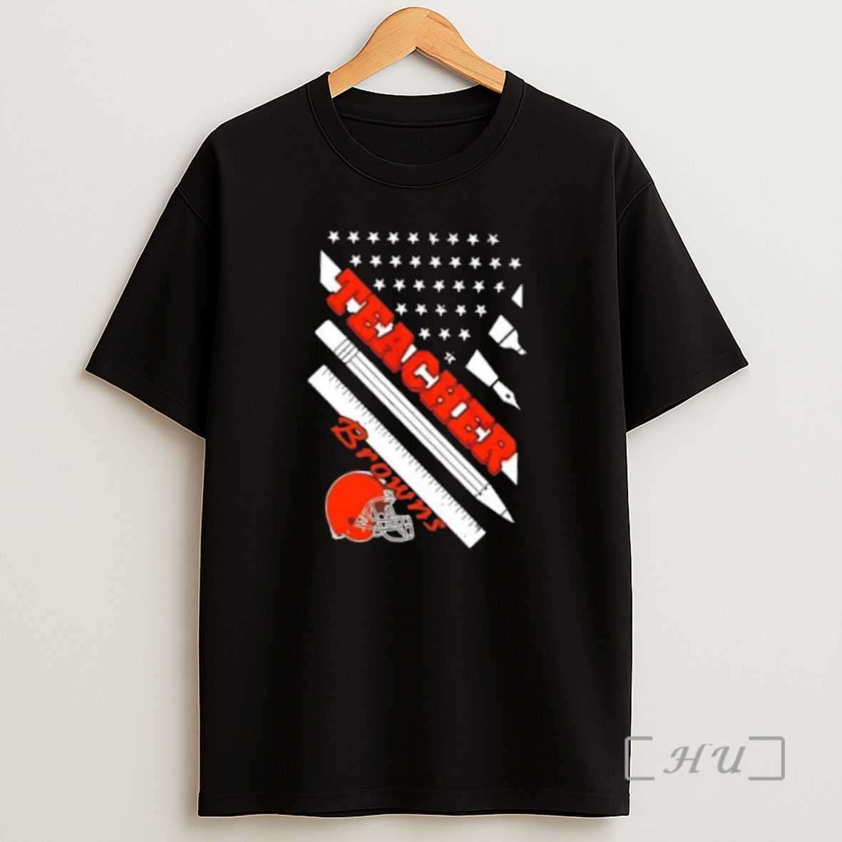 Officials Cleveland Browns Football X Teacher American Flag Premium Shirt Sweatshirt Tee