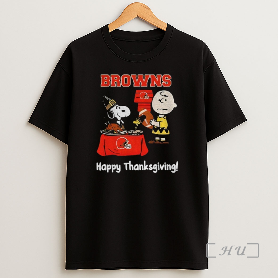 Officials Cleveland Browns Thanksgiving With Snoopy And Charlie Brown Nfl Premium Shirt Sweatshirt Tee
