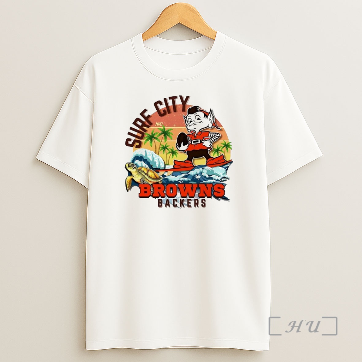 Officials Cleveland Browns Football Surf City Browns Backers Premium Shirt Sweatshirt Tee