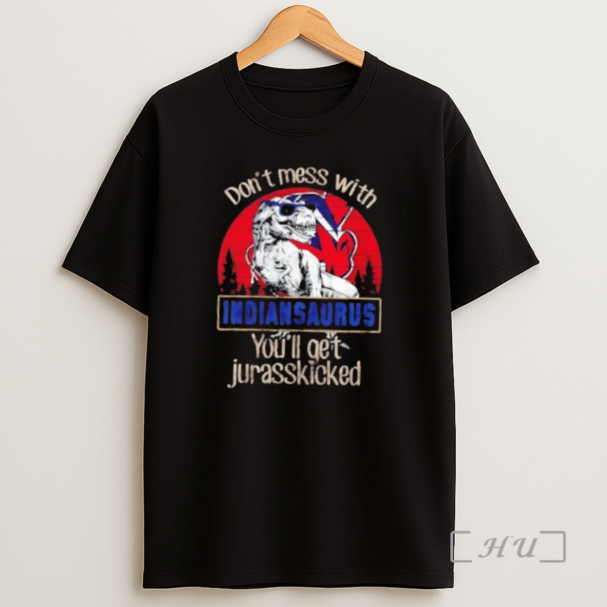 Officials Cleveland Indians Dont Mess With Indiansaurus Youll Get Jurasskicked Premium Shirt Sweatshirt Tee