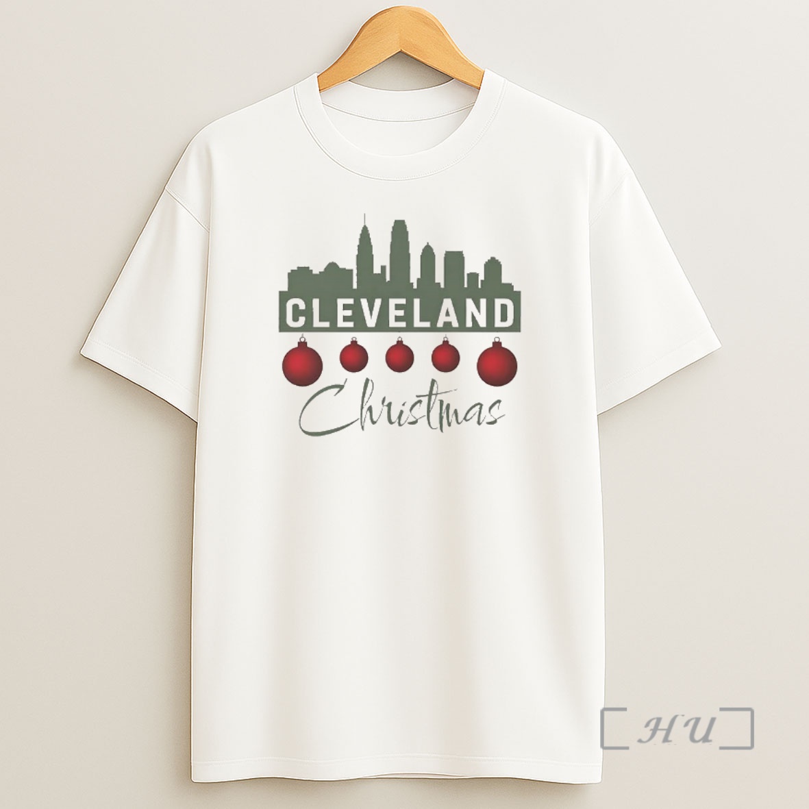 Officials Cleveland Skyline Silhouette Christmas Premium Shirt Sweatshirt Tee
