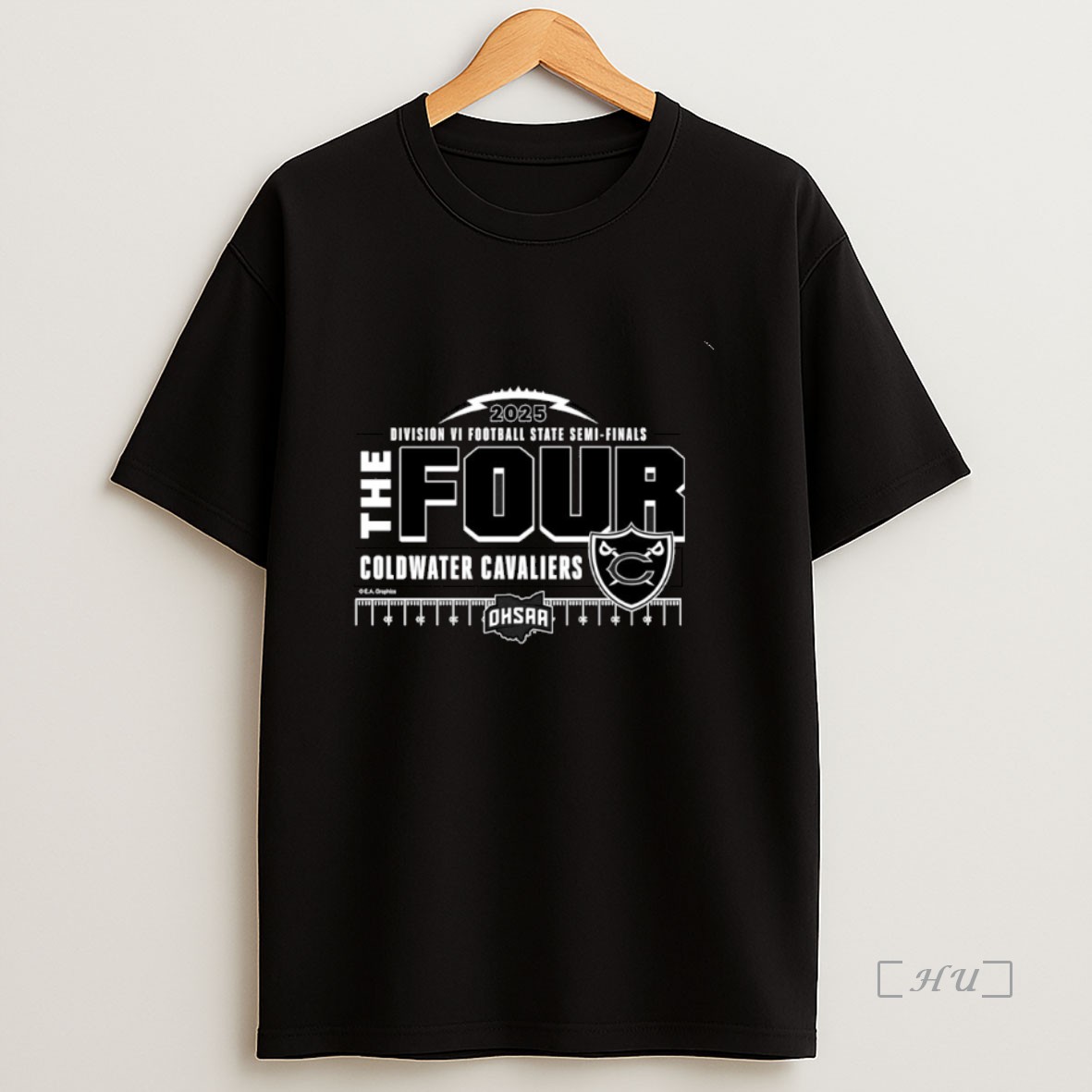 Officials Coldwater Cavaliers 2025 Mhsaa D6 Football State Semi Finals The Four Premium Shirt Sweatshirt Tee