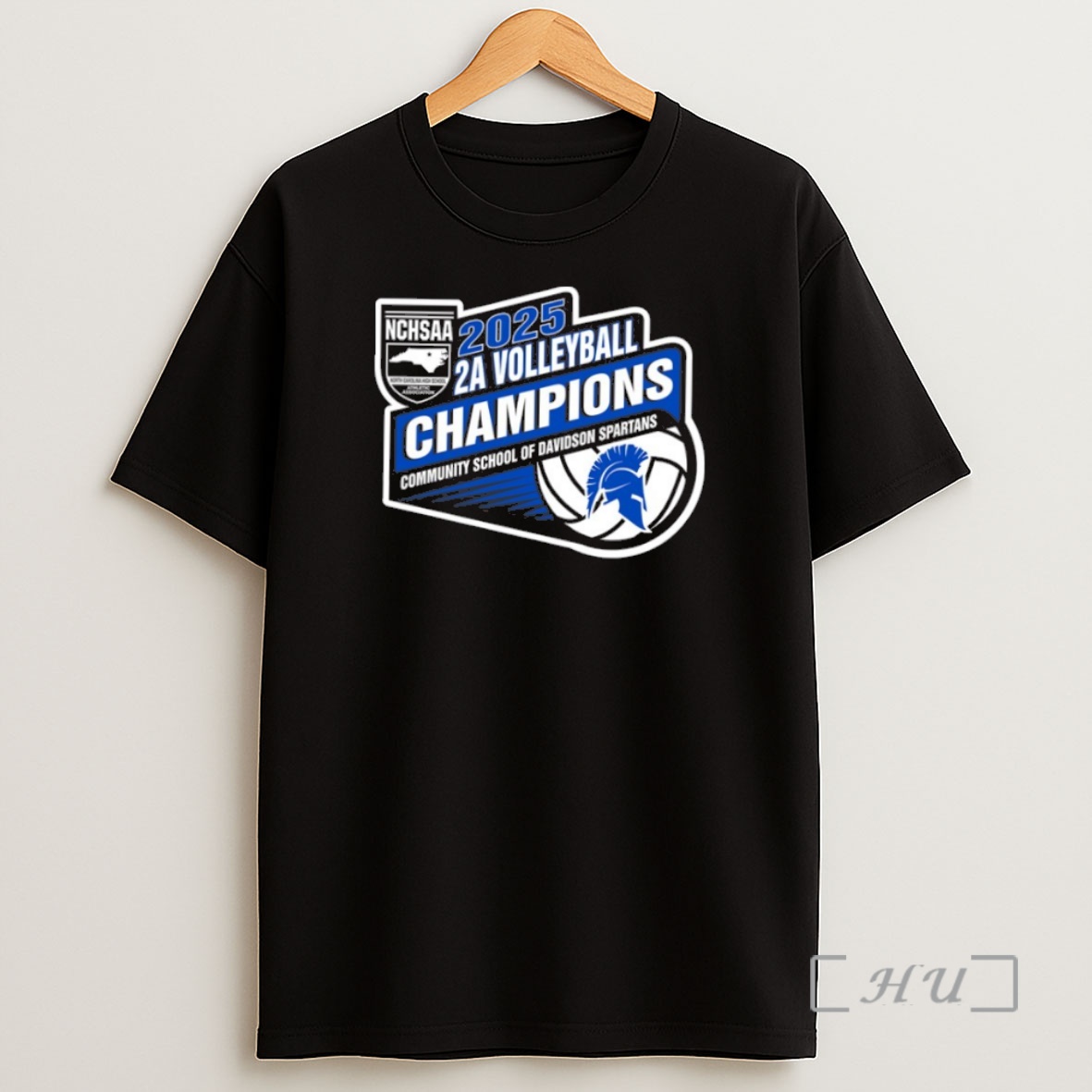 Officials Community School Davidson Spartans 2025 Nchsaa 2a Volleyball Champions Premium Shirt Sweatshirt Tee