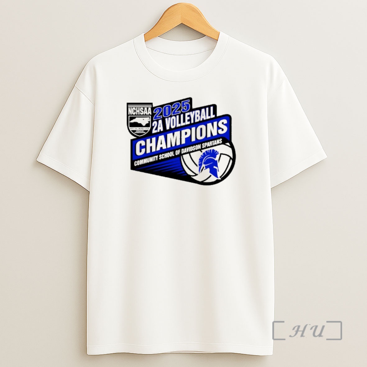Officials Community School Of Davidson Spartans 2025 Nchsaa 2a Volleyball Champions Premium Shirt Sweatshirt Tee