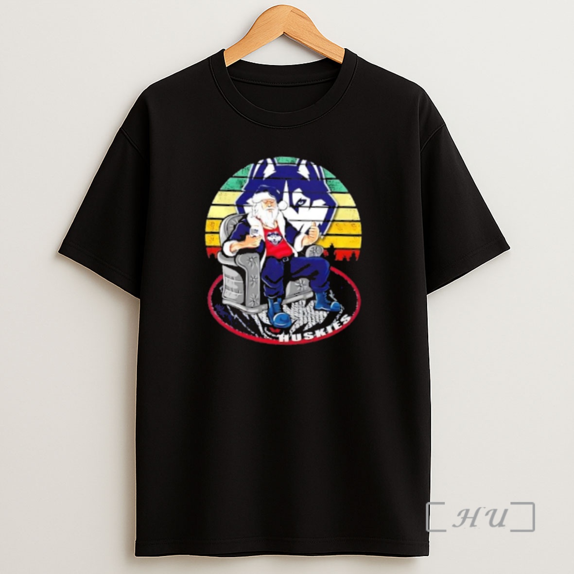 Officials Connecticut Huskies X Santa Claus Christmas Vintage Premium Shirt Sweatshirt Tee