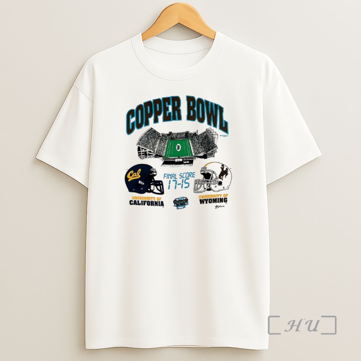 Officials Copper Bowl Final Score 17 15 University Of California Vs University Of Wyoming Premium Shirt Sweatshirt Tee