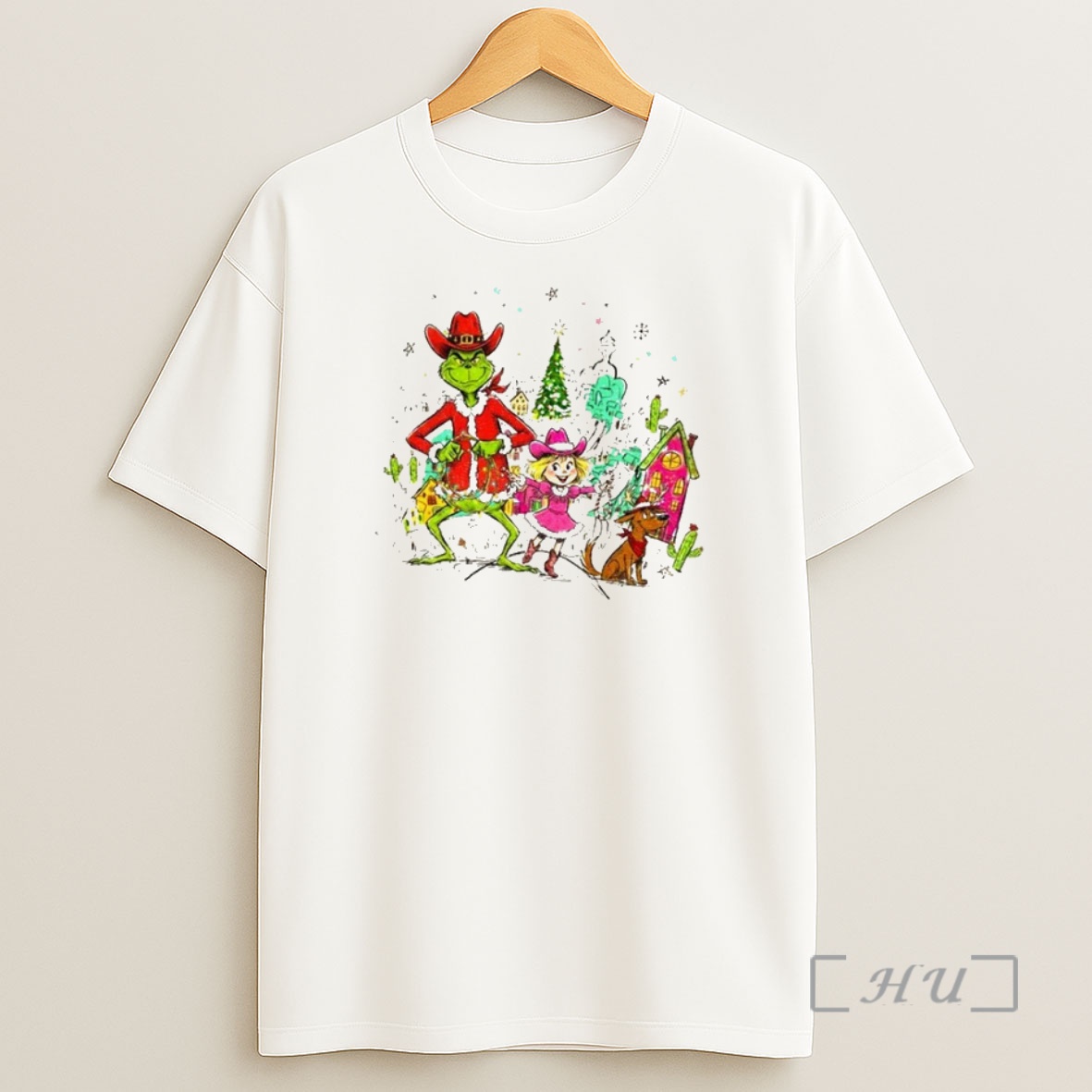 Officials Cowgirl Cindy Lou And Max Western Grinch Christmas Premium Shirt Sweatshirt Tee