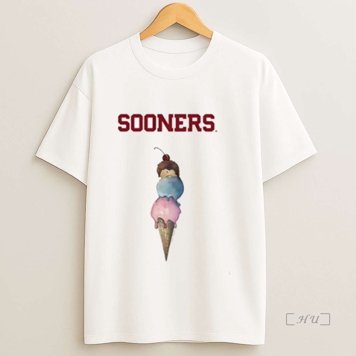 Officials Cream Oklahoma Sooners Triple Scoop Premium Shirt Sweatshirt Tee