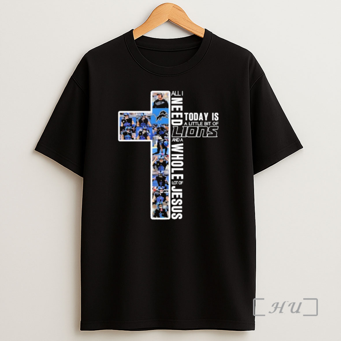 Officials Cross All I Need Today Is A Little Bit Of Detroit Lions Players And A Whole Lot Of Jesus Premium Shirt Sweatshirt Tee 1