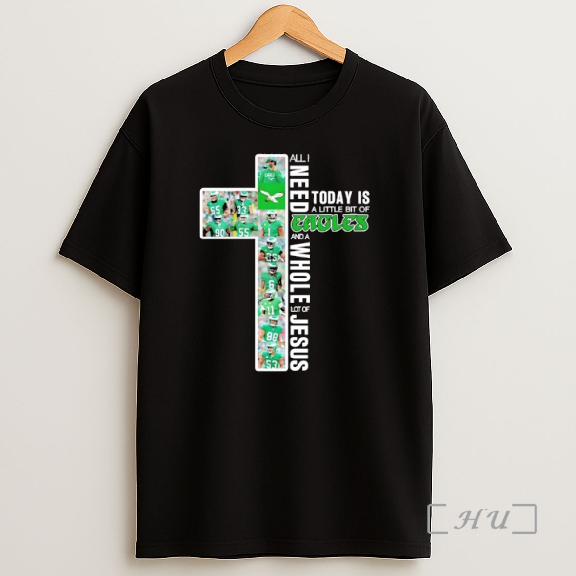Officials Cross All I Need Today Is A Little Bit Of Philadelphia Eagles Players And A Whole Lot Of Jesus Premium Shirt Sweatshirt Tee 1