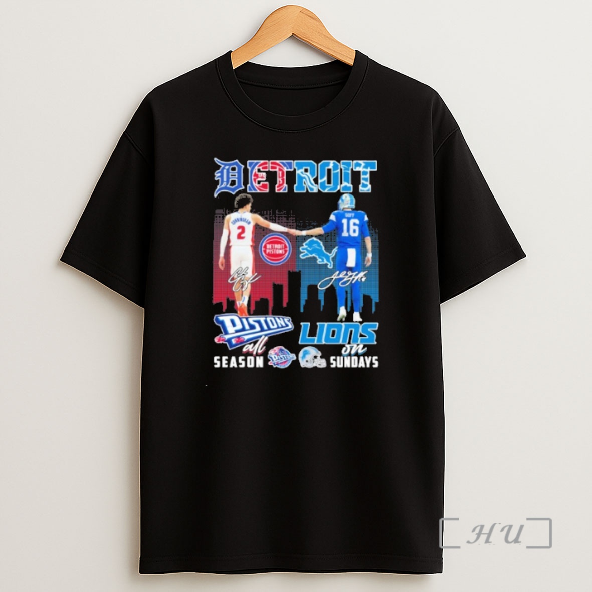 Officials Cunningham Piston All Season And Goff Lions On Sundays Premium Shirt Sweatshirt Tee