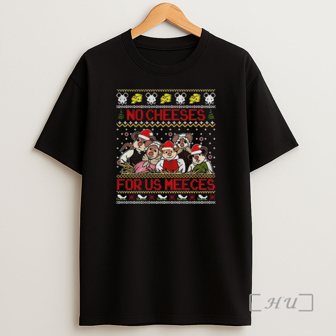 Officials Cute Cheese Lover Festive No Cheeses For Us Meeces Christmas Premium Shirt Sweatshirt Tee