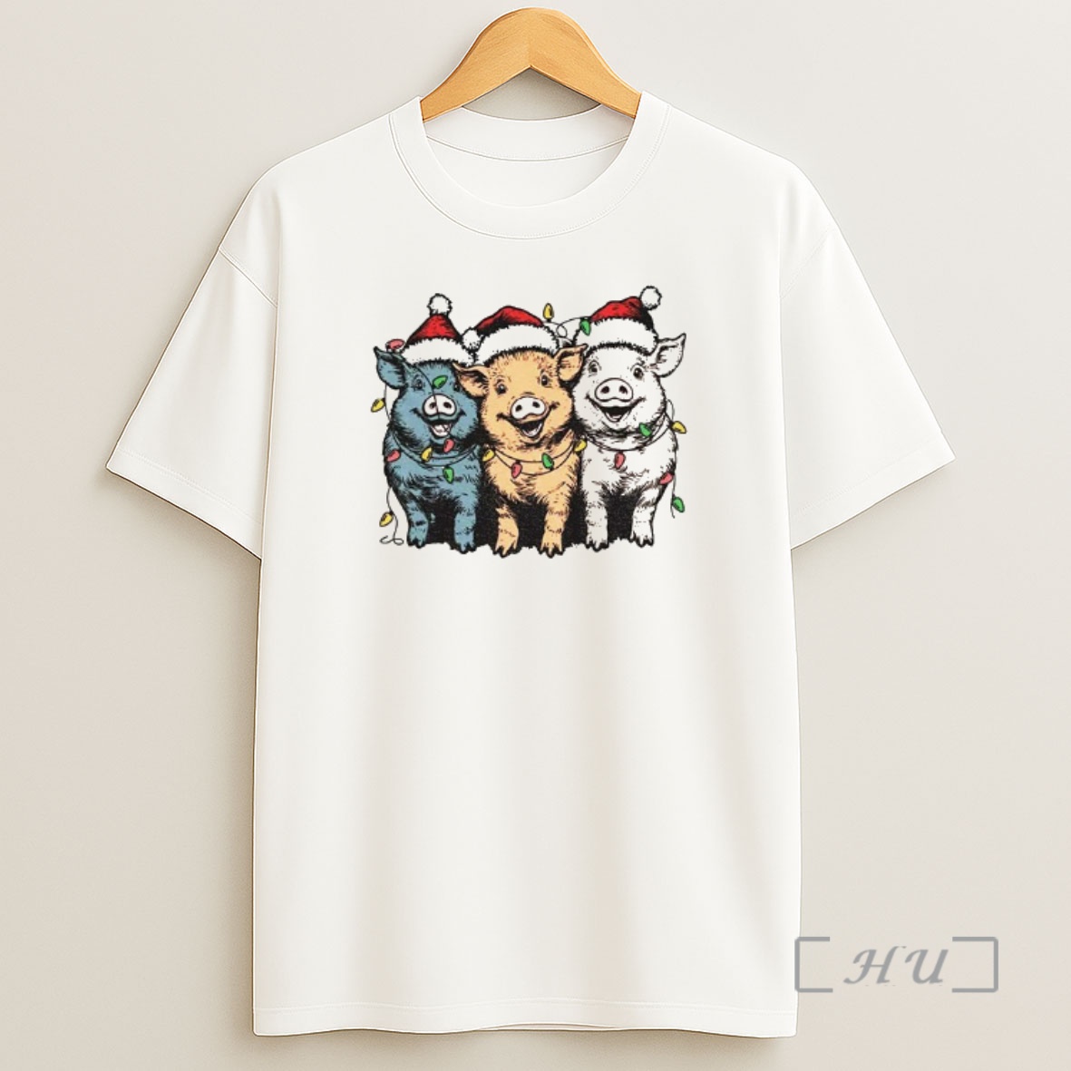 Officials Cute Pigs Santa Hat Merry Christmas 2025 Premium Shirt Sweatshirt Tee