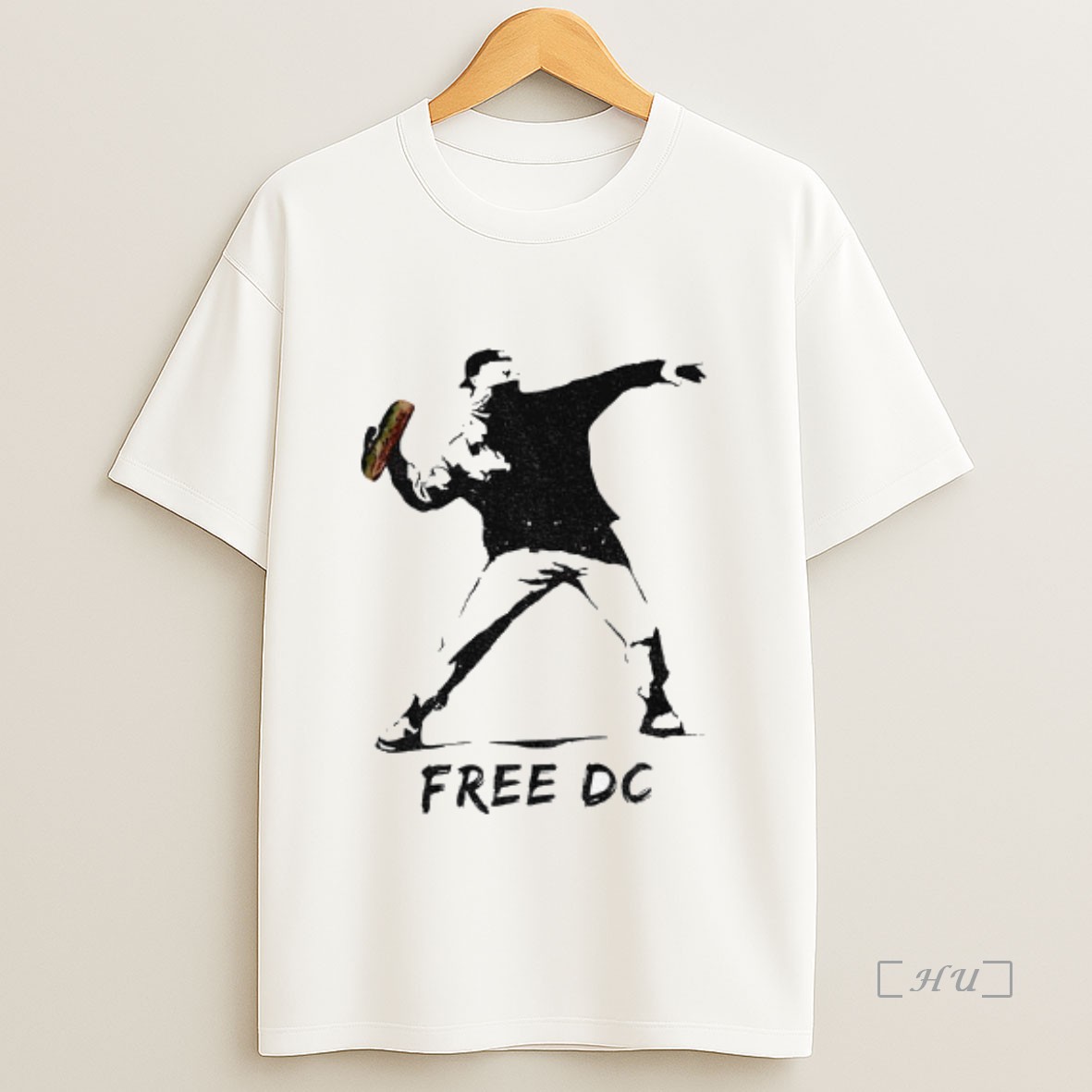 Officials Dc Sandwich Thrower Banksy Inspired Free Dc Statehood Advocate Anti Trump Washington Resistance Abolish Premium Shirt Sweatshirt Tee