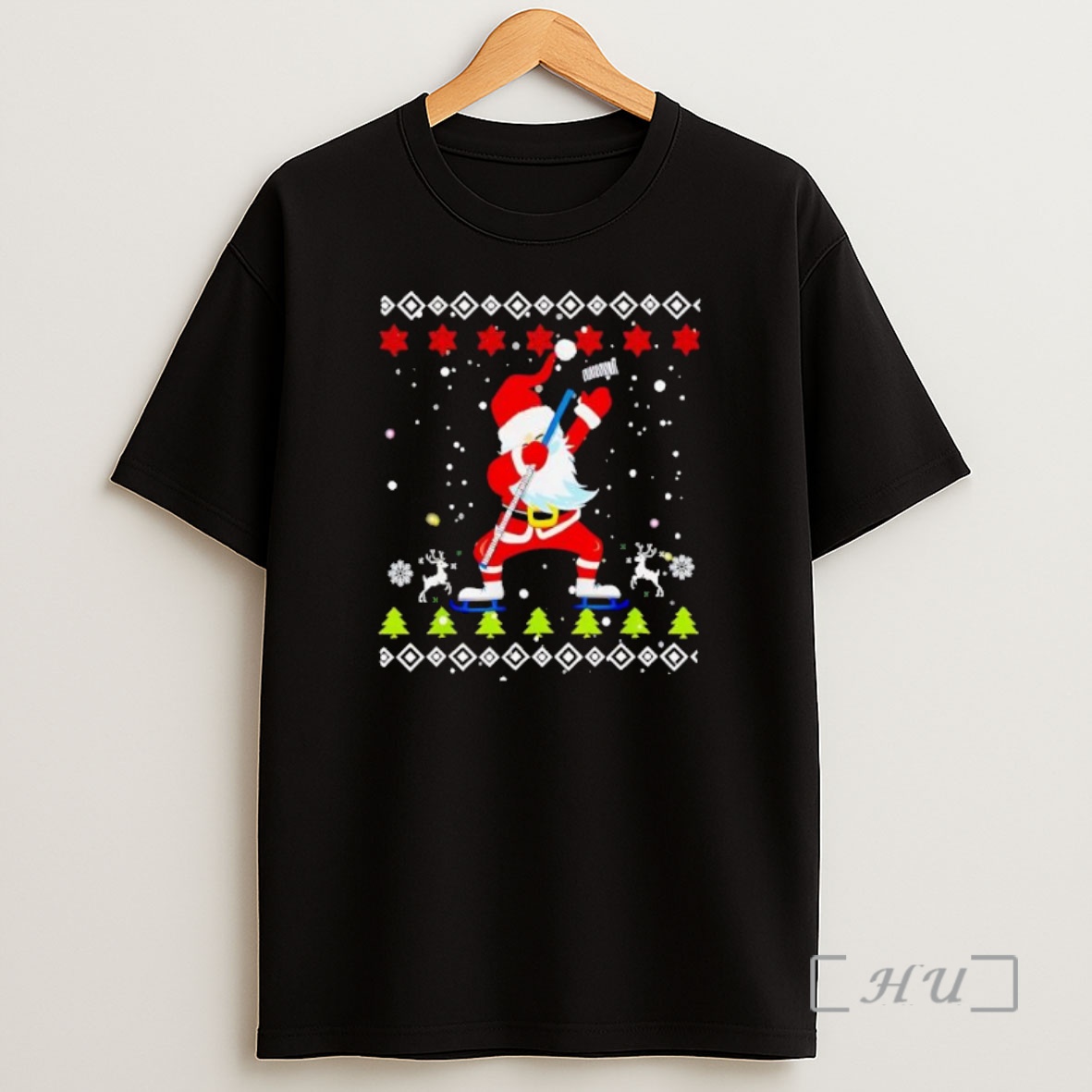 Officials Dabbing Santa Hockey Ugly Christmas Premium Shirt Sweatshirt Tee