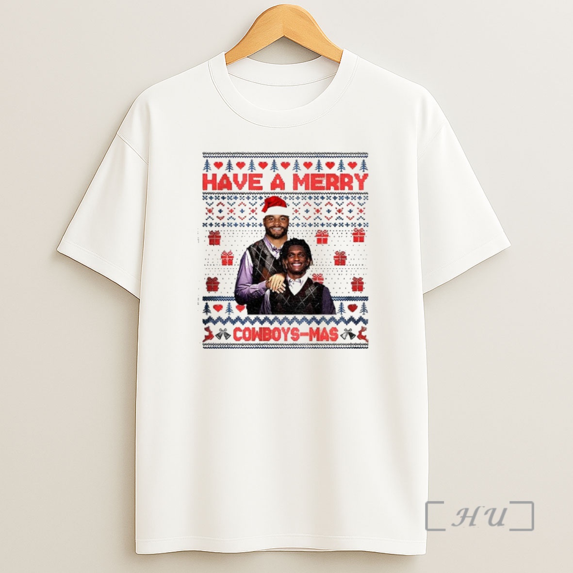 Officials Dak Prescott Ceedee Lamb Dallas Football Have A Merry Cowboys Mas Premium Shirt Sweatshirt Tee