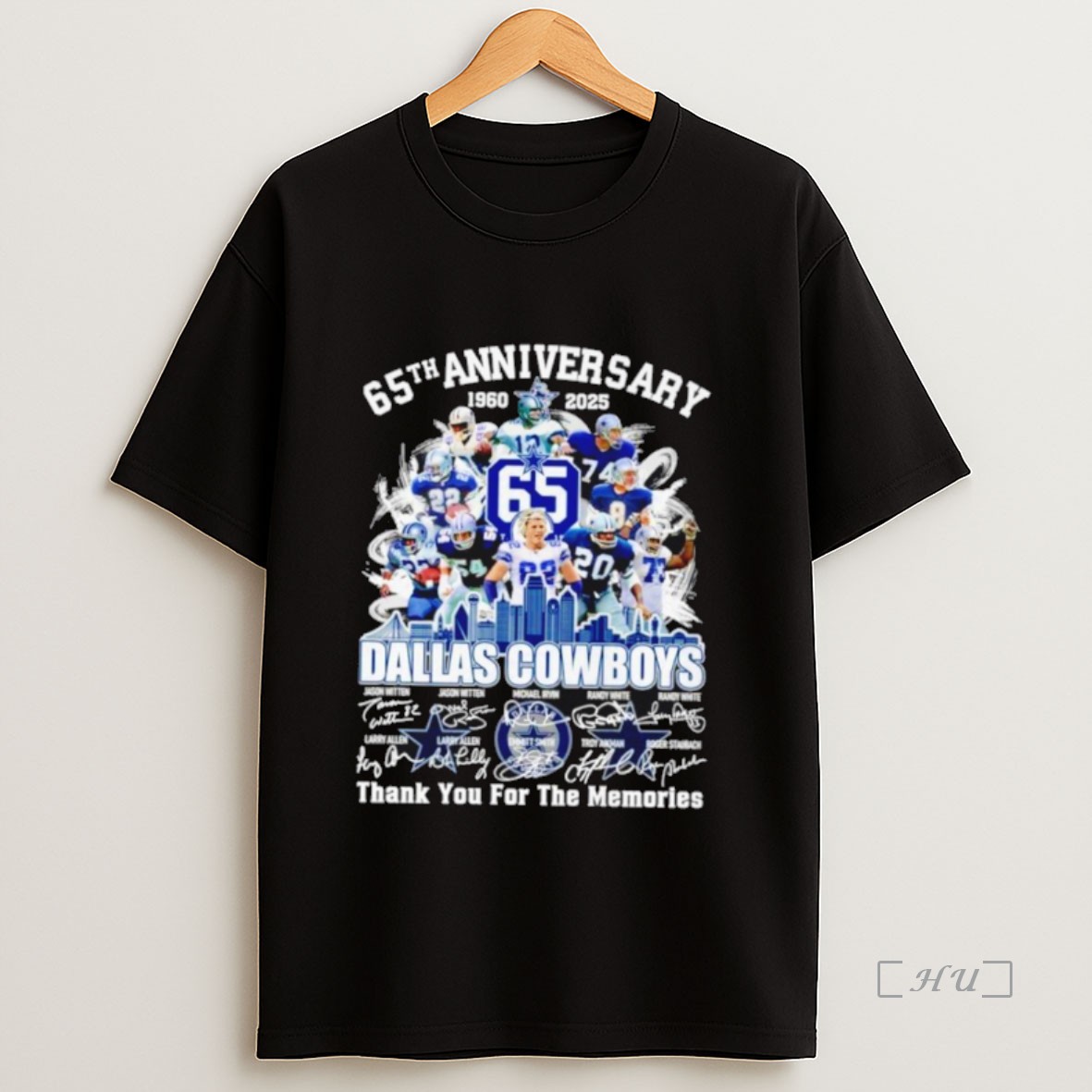 Officials Dallas Cowboys 65th Anniversary 1960 2025 Thank You For The Memories Signatures Premium Shirt Sweatshirt Tee