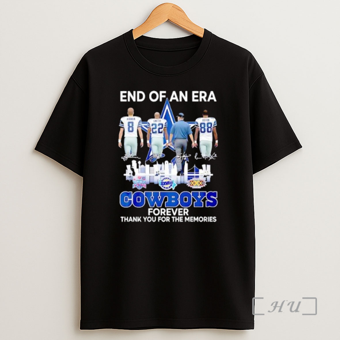Officials Dallas Cowboys End Of An Era 2025 With Aikman Smith Irvin Premium Shirt Sweatshirt Tee