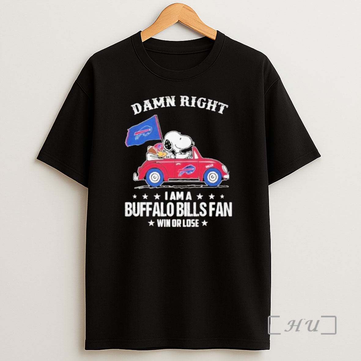 Officials Damn Right Snoopy Car I Am A Buffalo Bills Fan Win Or Lose Premium Shirt Sweatshirt Tee