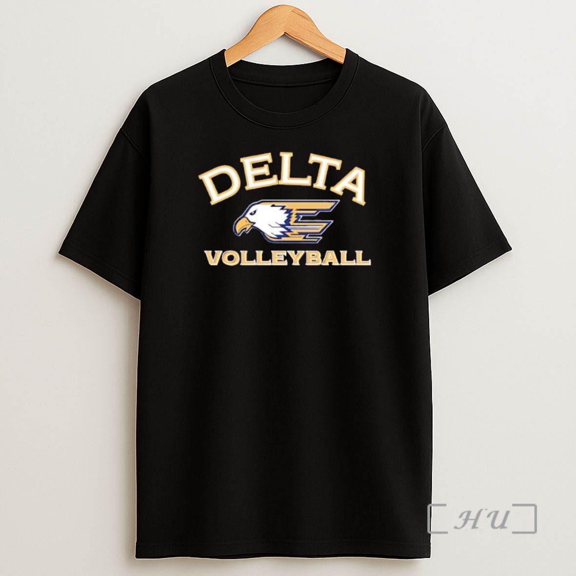 Officials Delta High School Volleyball Logo Black Premium Shirt Sweatshirt Tee