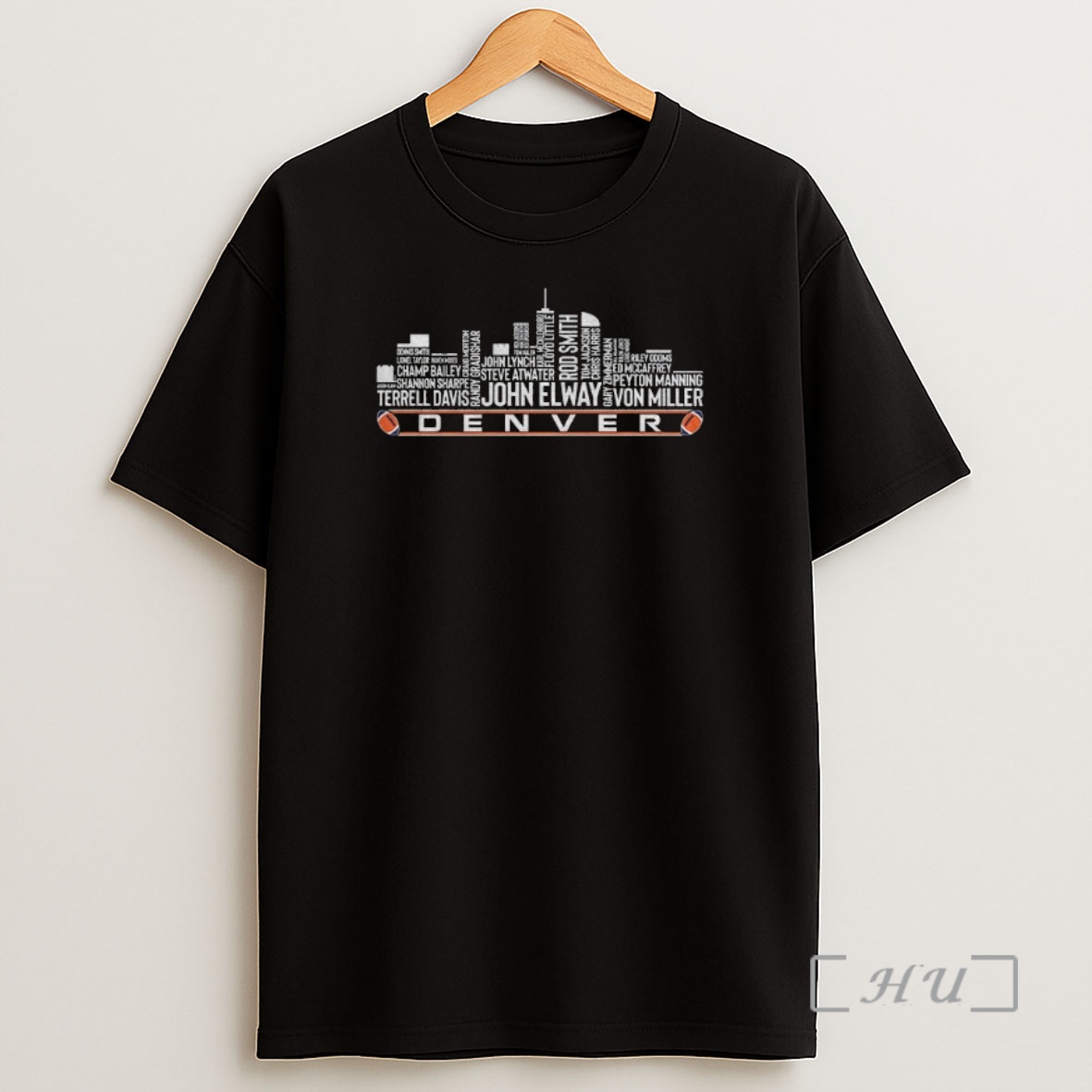 Officials Denver Broncos Nfl Football 2025 All Name City Skyline Premium Shirt Sweatshirt Tee