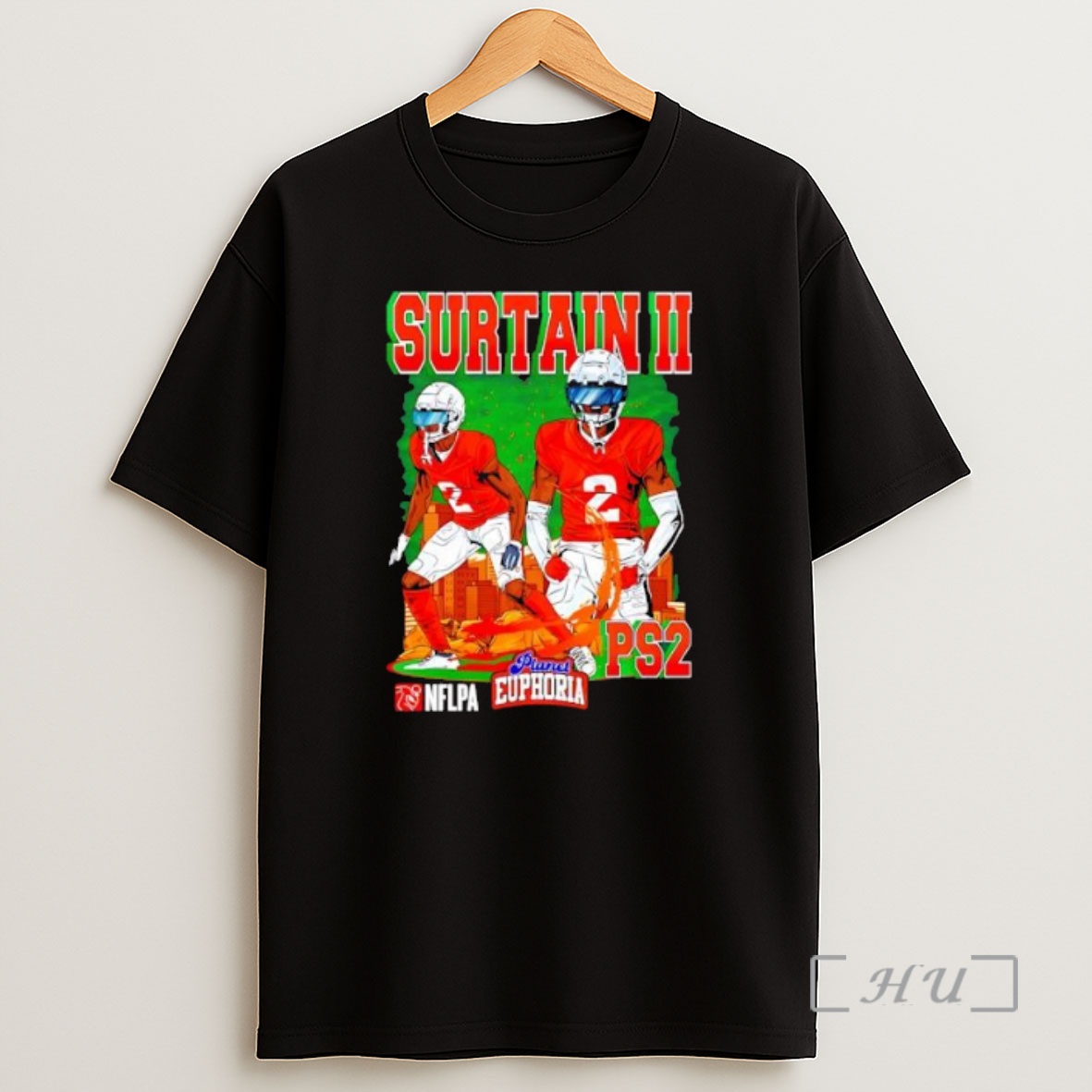 Officials Denver Broncos Patrick Surtain Ii Skyline Graphic Premium Shirt Sweatshirt Tee