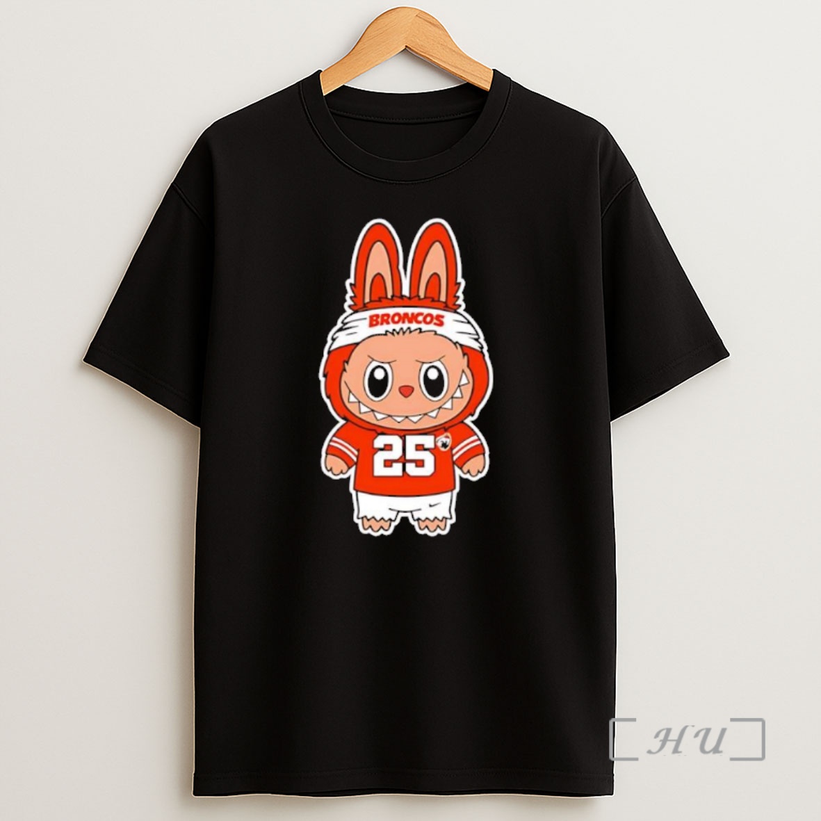 Officials Denver Broncos X Labubu Black Premium Shirt Sweatshirt Tee