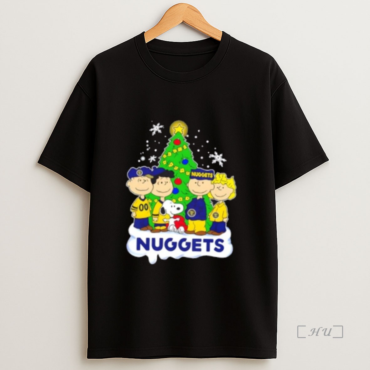 Officials Denver Nuggets X Peanuts Snoopy And Friends Christmas Tree Premium Shirt Sweatshirt Tee