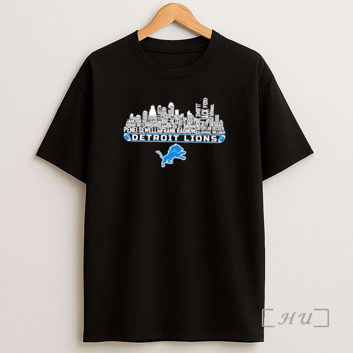 Officials Detroit Lions Football Legends Names City Skyline Premium Shirt Sweatshirt Tee