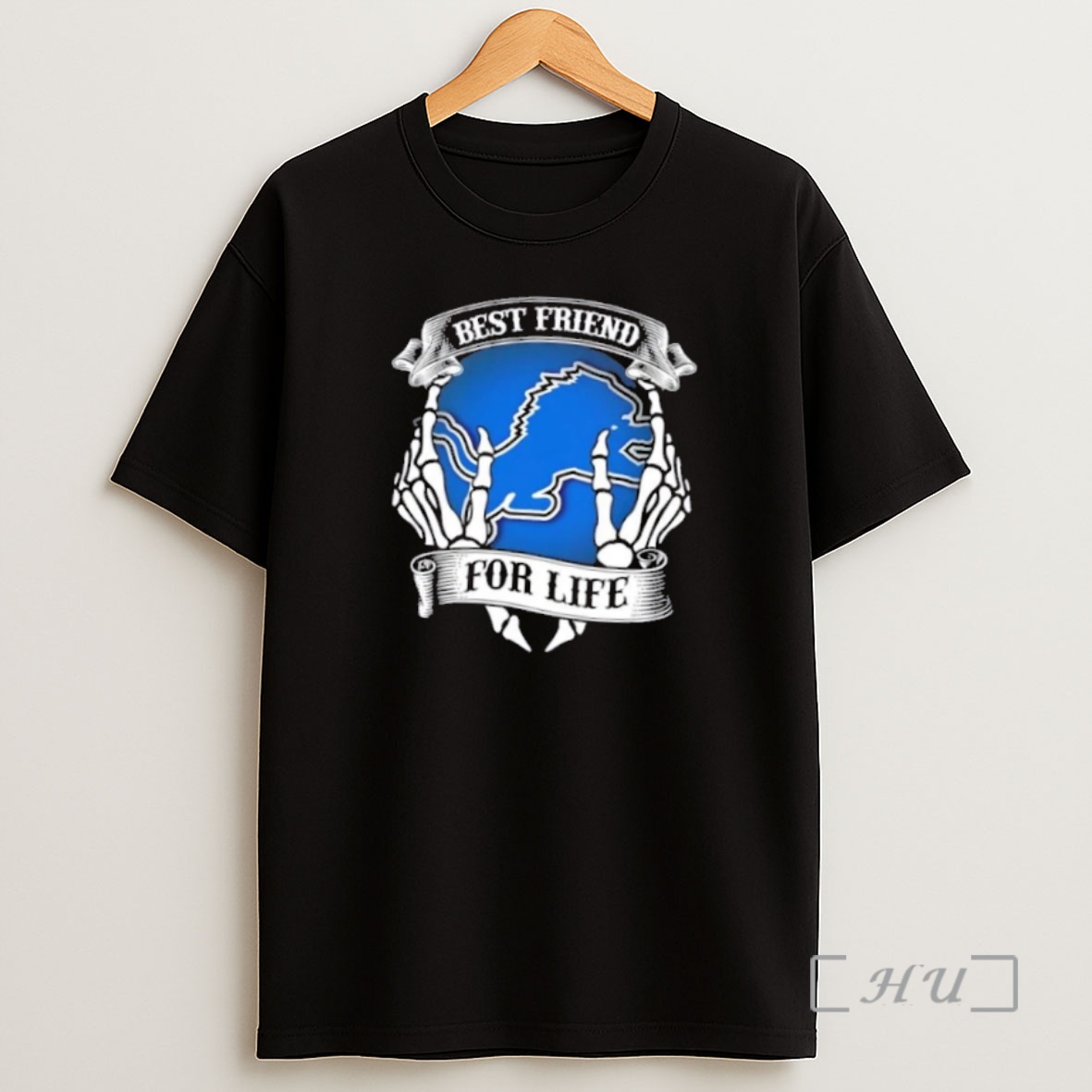 Officials Detroit Lions Football Best Friend For Life Hands Bones Premium Shirt Sweatshirt Tee