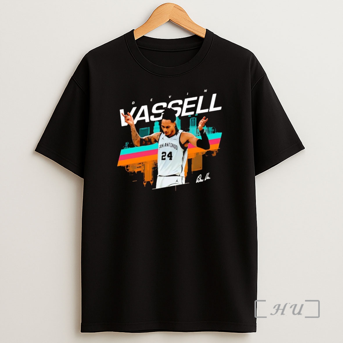 Officials Devin Vassell Skyline Signature San Antonio Spurs Premium Shirt Sweatshirt Tee