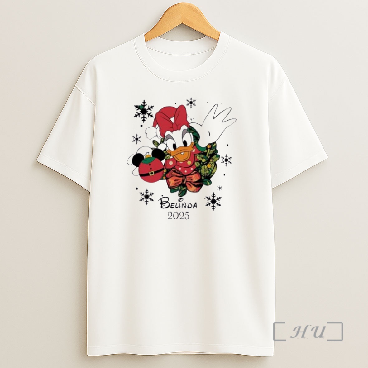 Officials Disney Daisy Christmas 2025 Personalized Ornaments White Premium Shirt Sweatshirt Tee