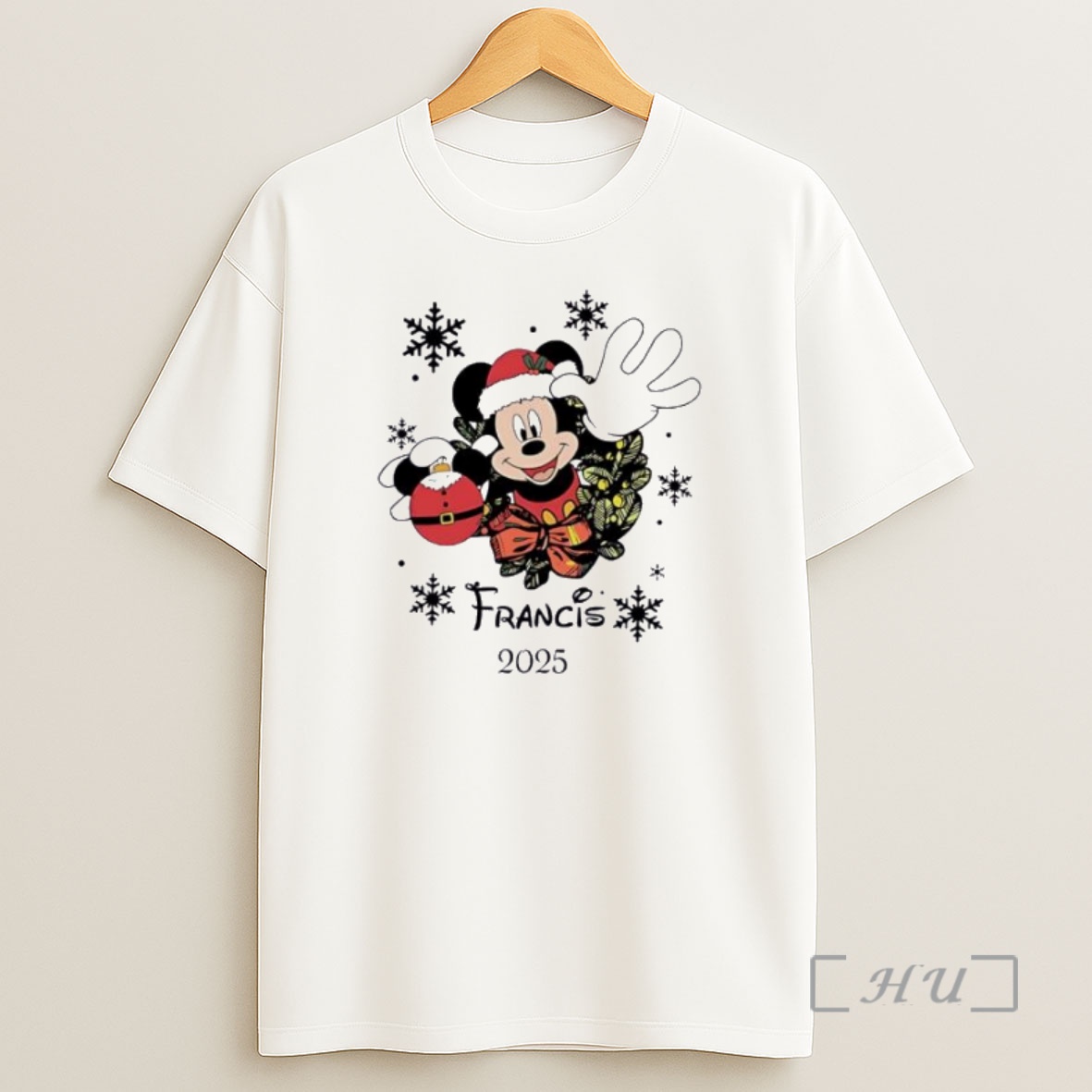 Officials Disney Mickey Christmas 2025 Personalized Ornaments White Premium Shirt Sweatshirt Tee