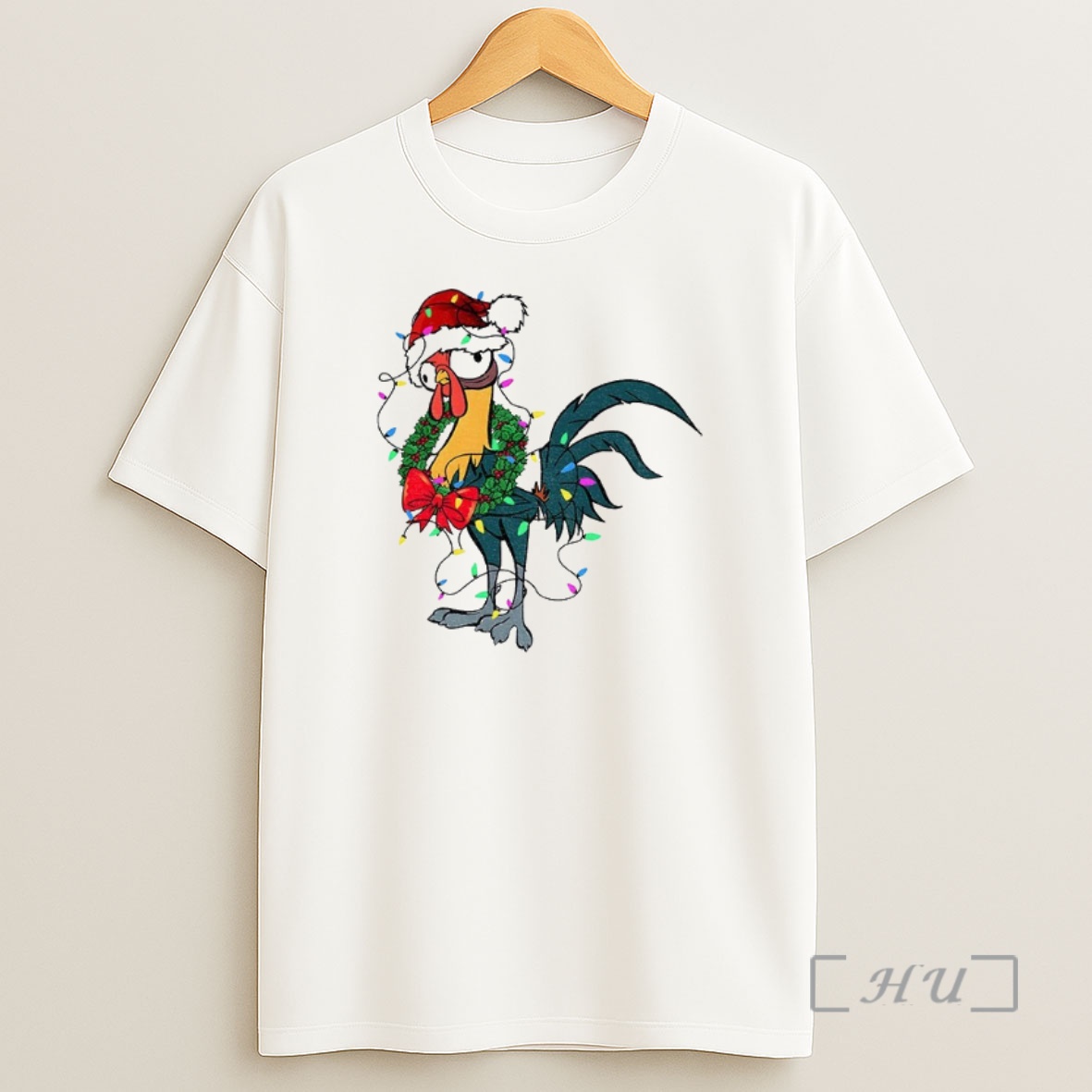 Officials Disney Moana Santa Hei Hei Portrait Christmas Light Merry Xmas Premium Shirt Sweatshirt Tee