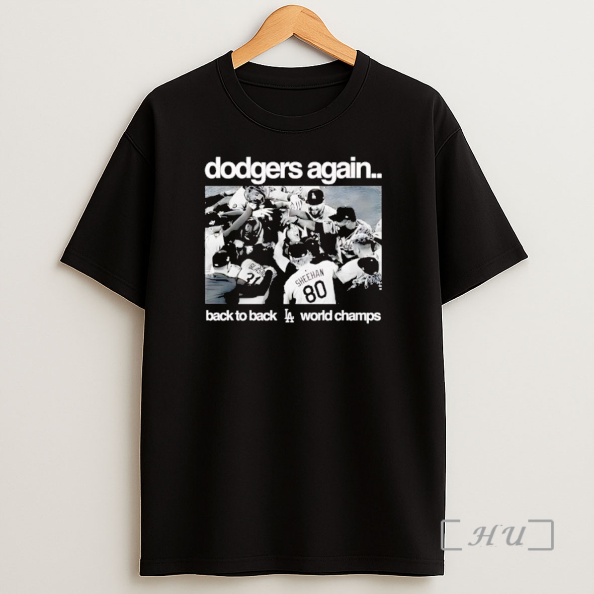 Officials Dodgers Again Back To Back World Champs Picture Black Premium Shirt Sweatshirt Tee