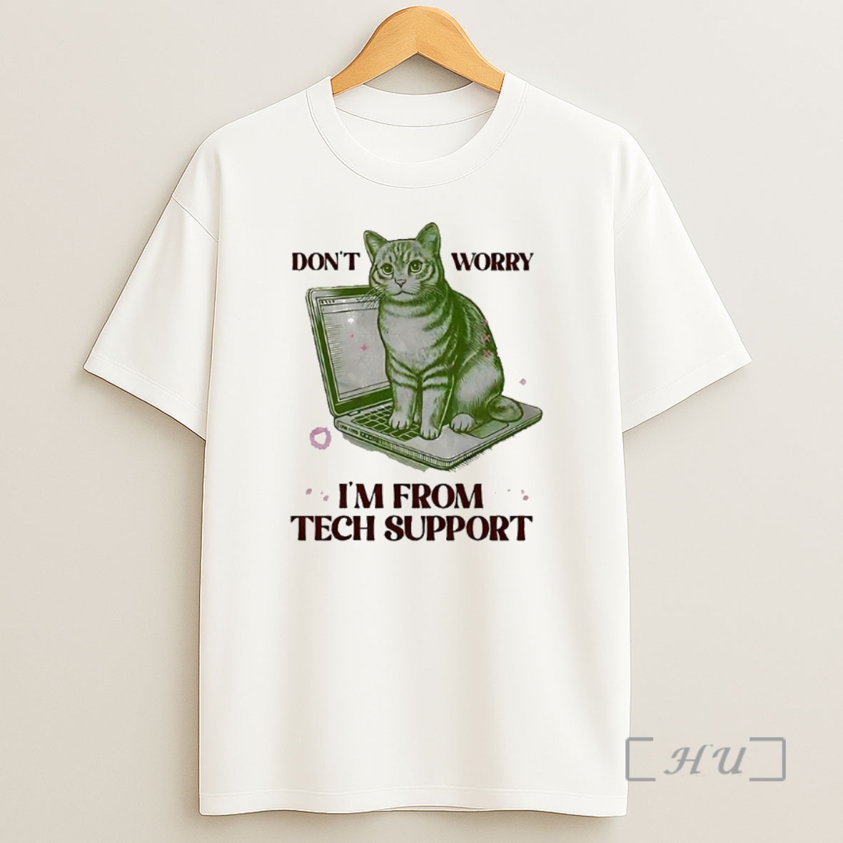 Officials Dont Worry Im From Tech Support Cat Laptop Premium Shirt Sweatshirt Tee