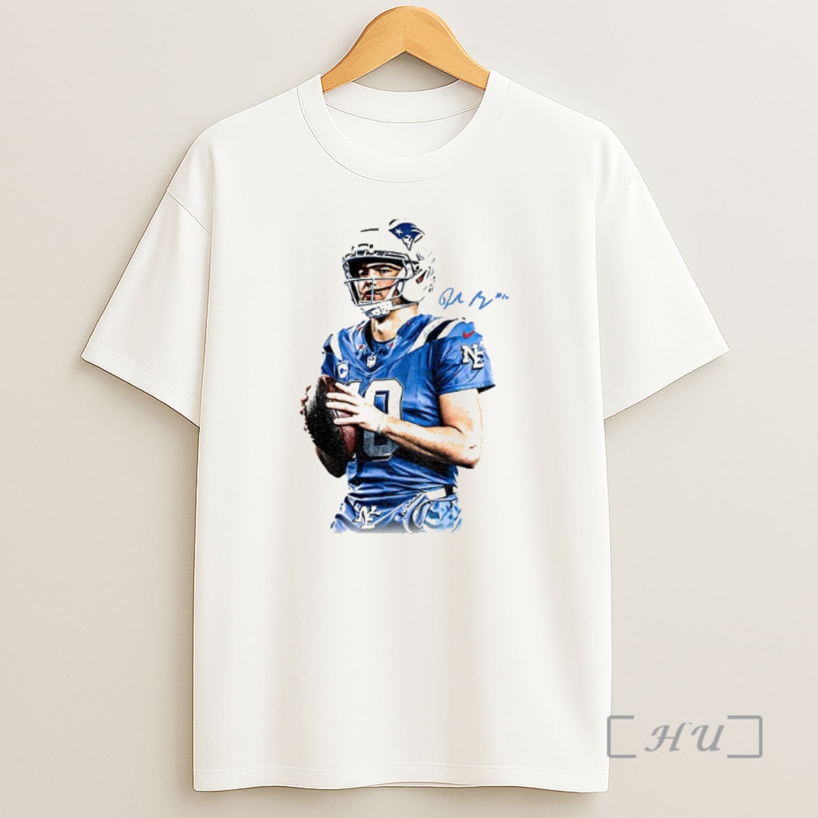 Officials Drake Maye Posing New England Patriots Nfl Football 2025 New Era Signature Premium Shirt Sweatshirt Tee